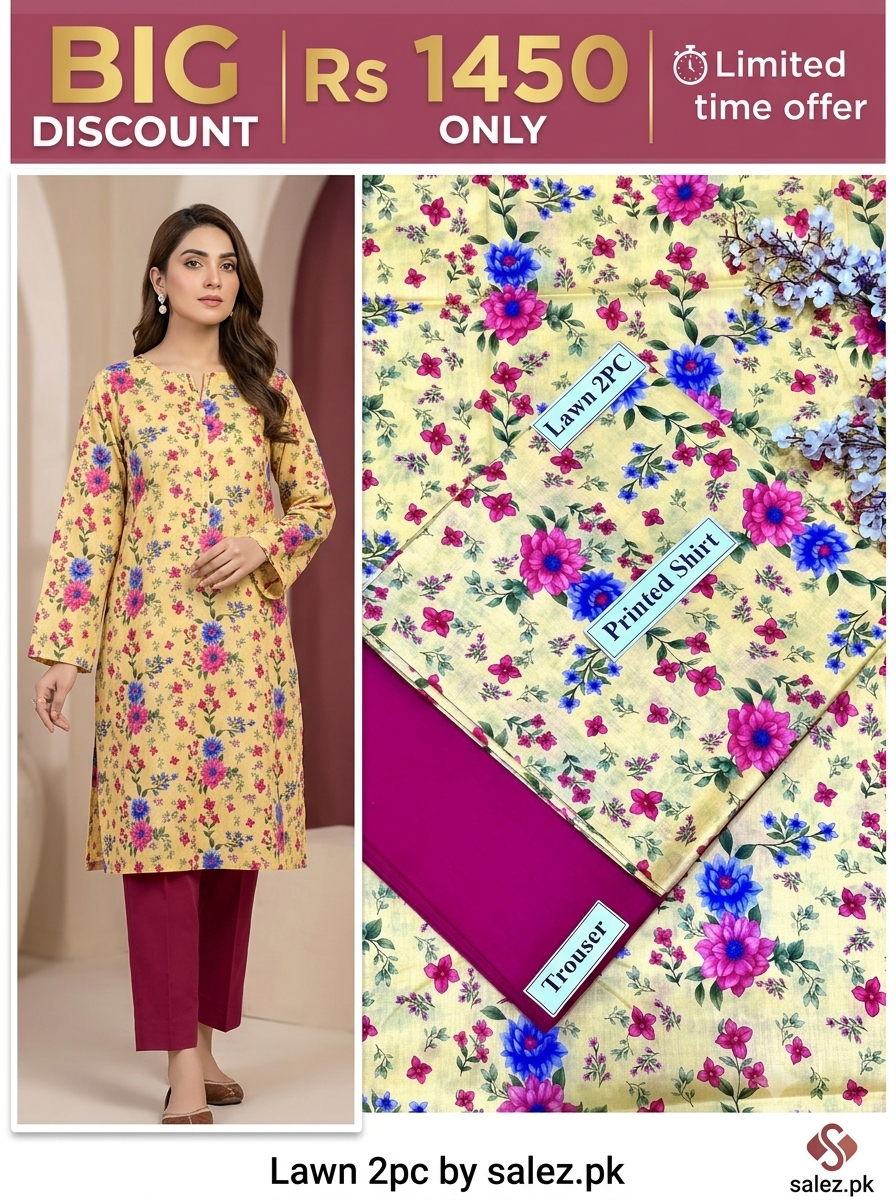 Lawn print 2pc unstitch - d1562