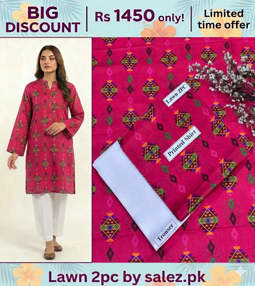 Lawn print 2pc unstitch - d1555