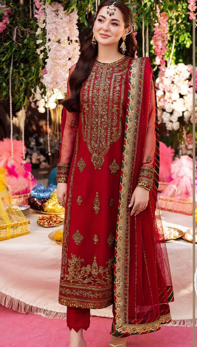 Asim jofa chiffon 3pc unstitch d1827