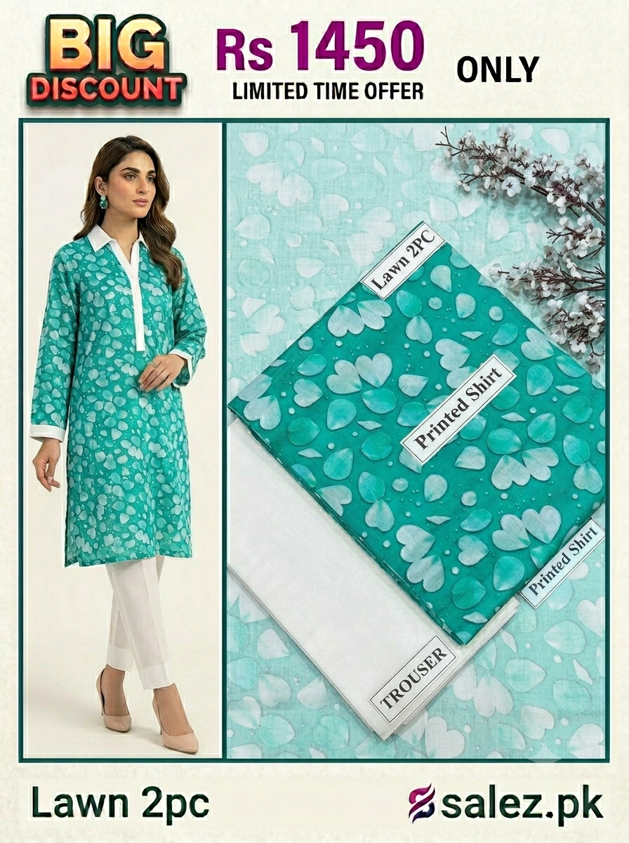 Lawn print 2pc unstitch - d1563