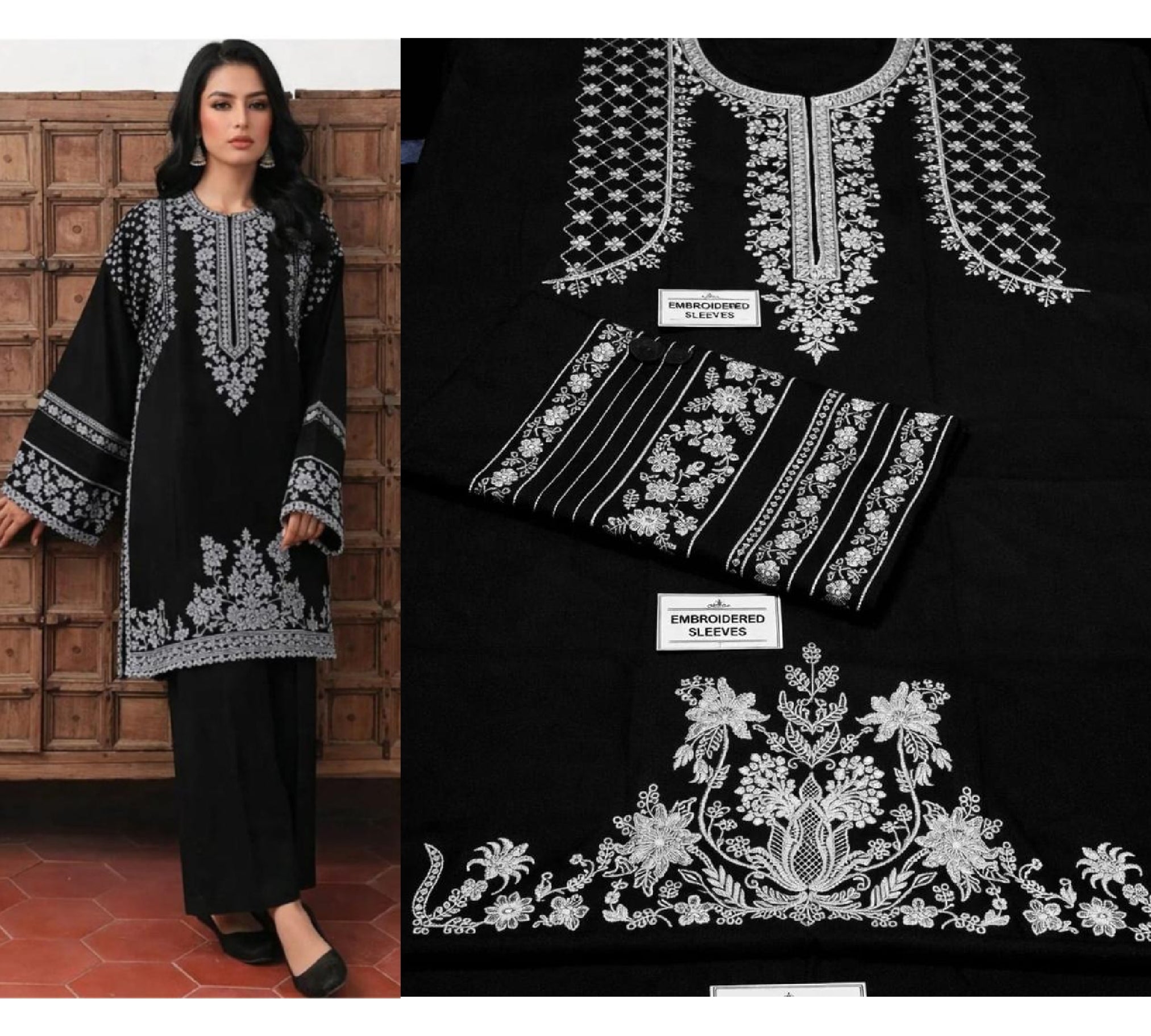 Lawn embroidery 2pc unstitch - d1514