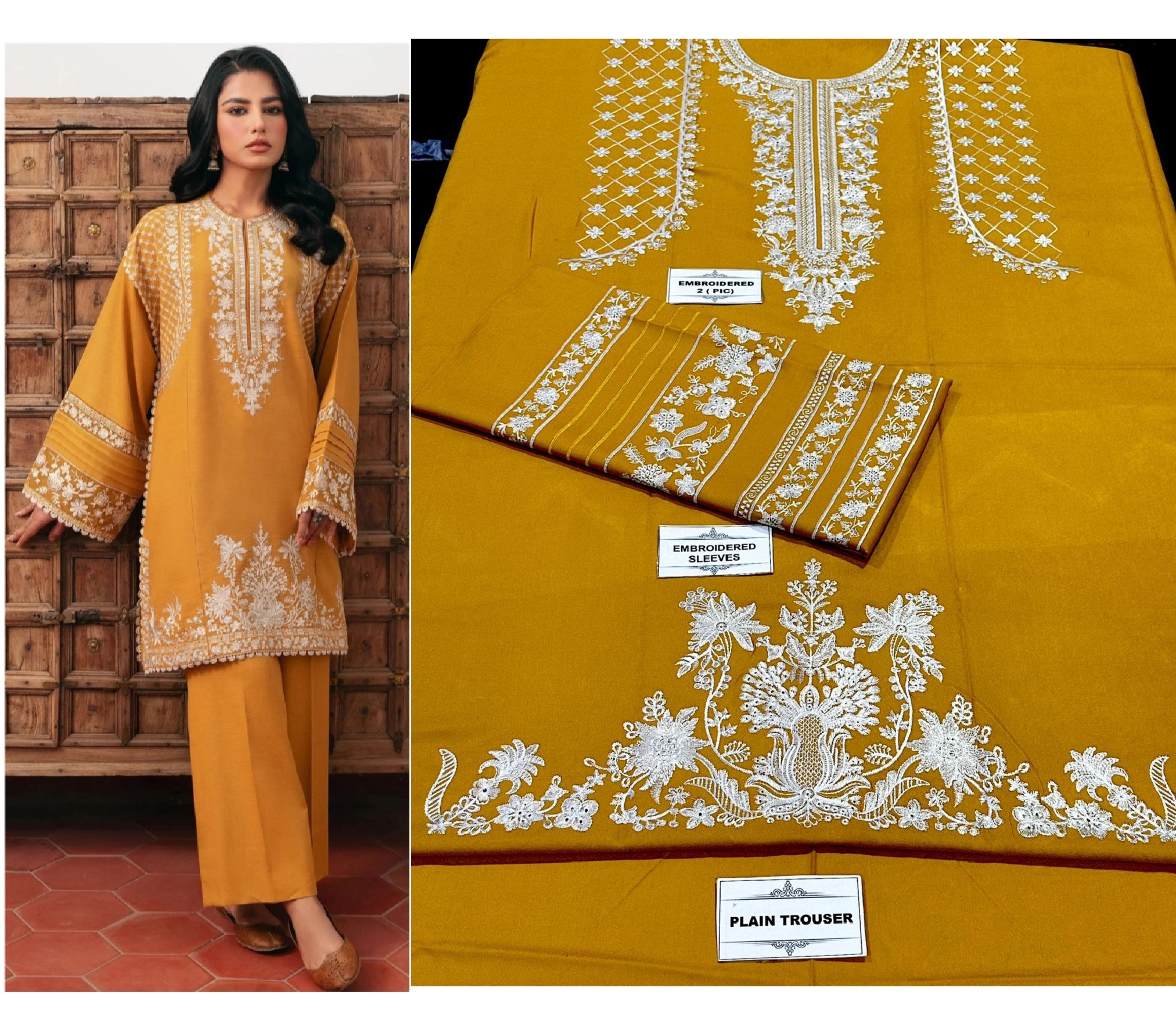 Lawn embroidery 2pc unstitch - d1501
