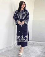 Lawn embroidery 2pc unstitch - d1817