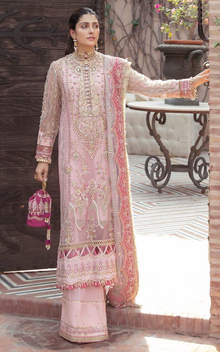 Afrozeh organza unstitch 3pc D1824