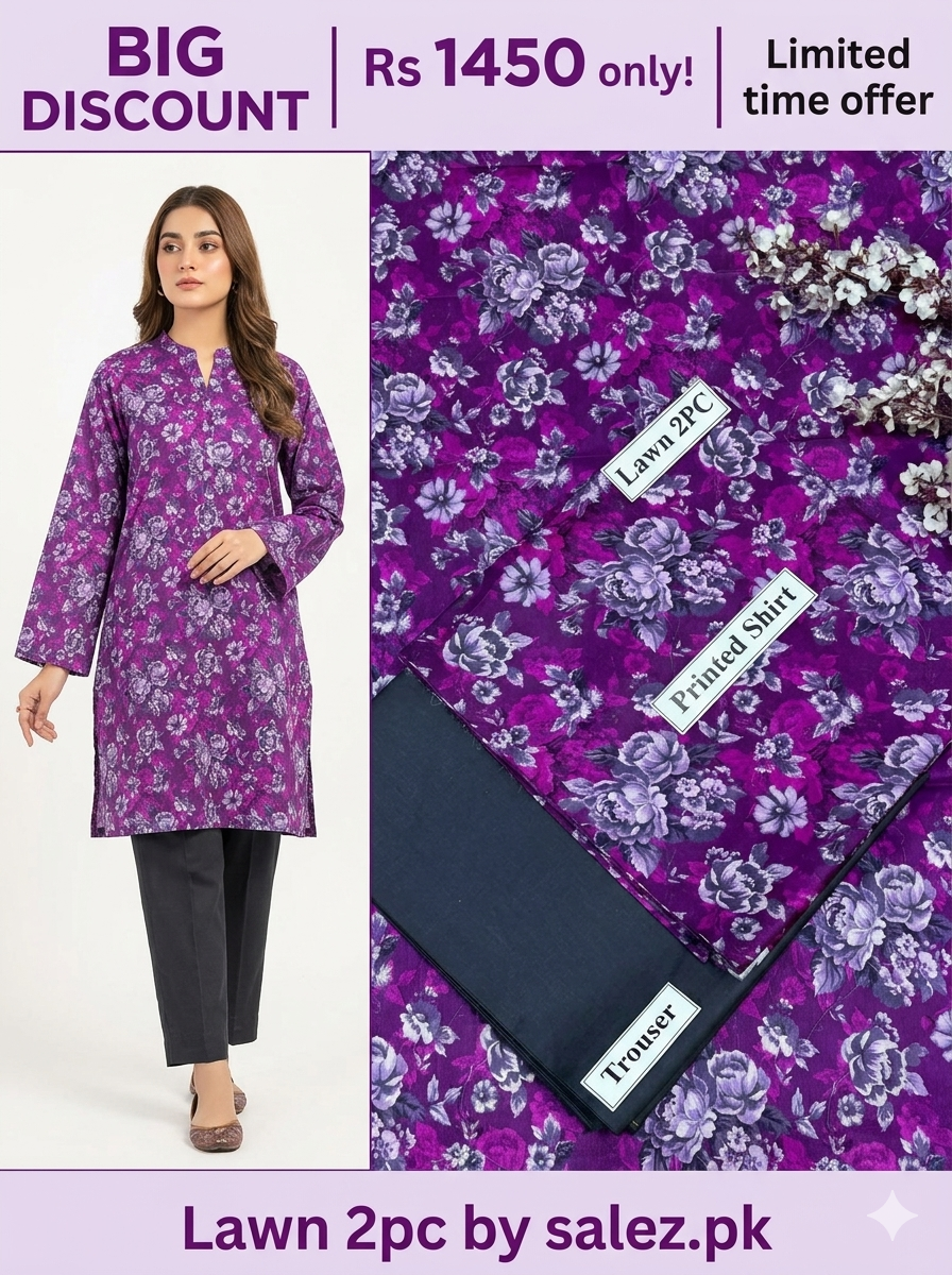 Lawn print 2pc unstitch - d1561
