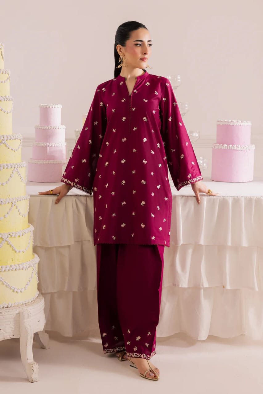 Lawn embroidery 2pc unstitch - d1816