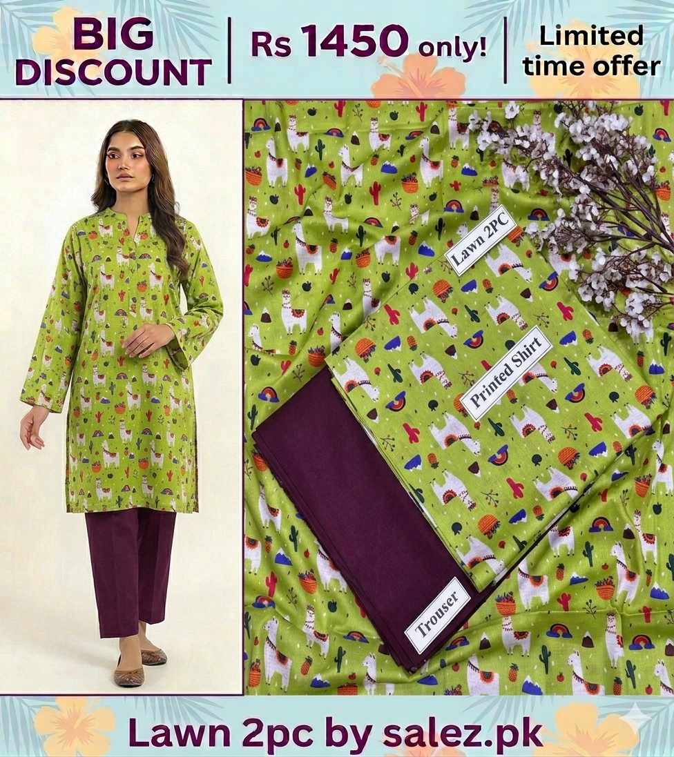 Lawn print 2pc unstitch - d1554
