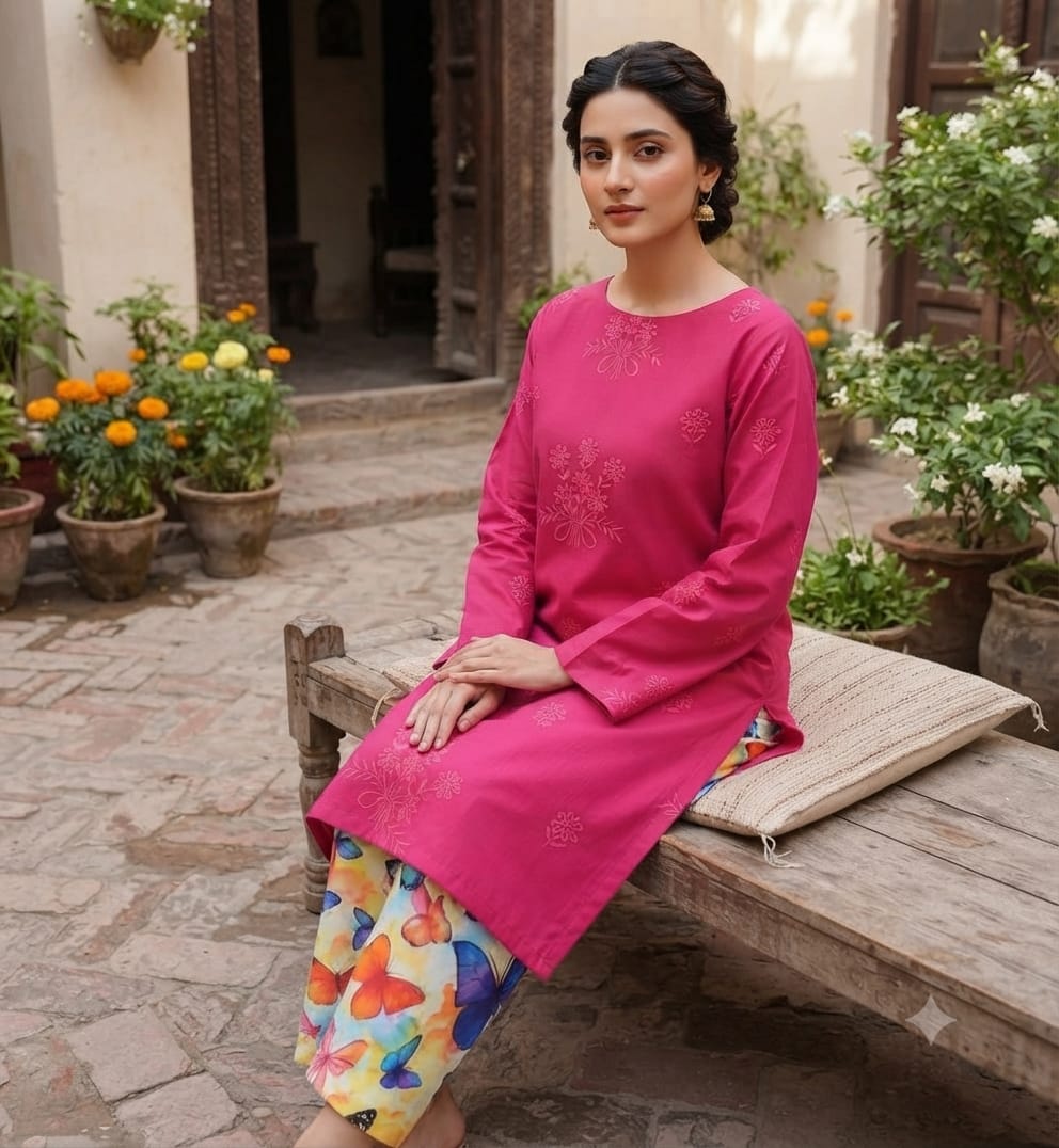 Maria.b 2pc cheicken kari embroidery d21