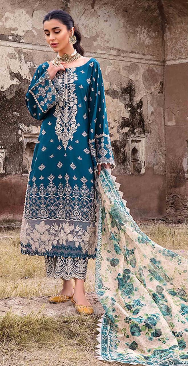 Zainab chottani chicken Kari lawn cotton 3pc | Unstitched d-1678