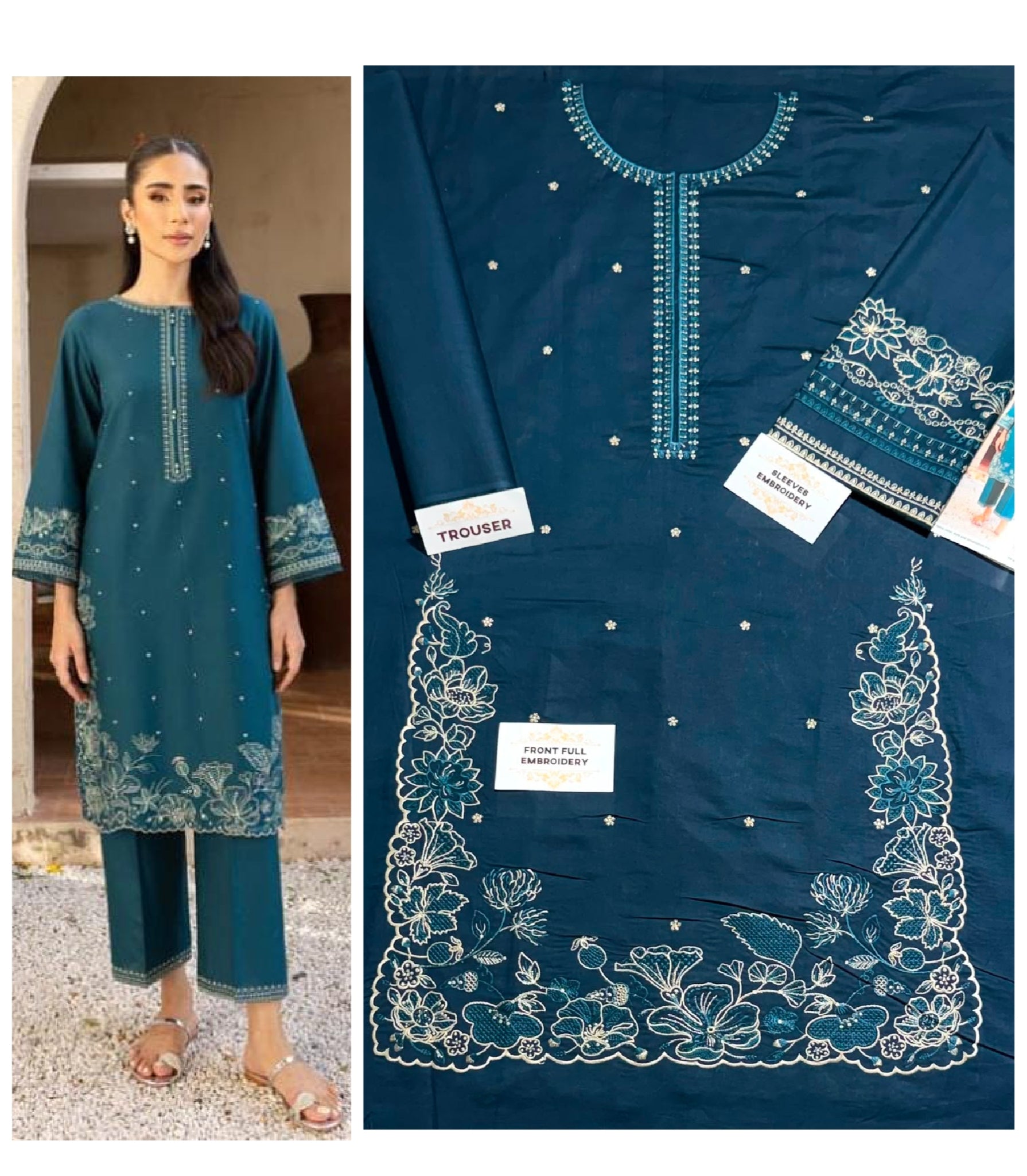 Lawn embroidery 2pc unstitch - d1513