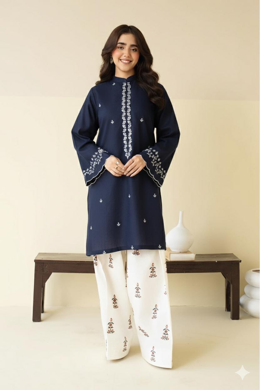 Lawn embroidery 2pc unstitch - d1812
