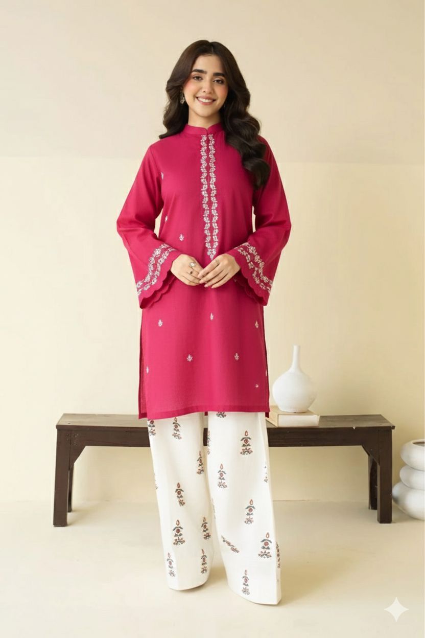 Lawn embroidery 2pc unstitch - d1814