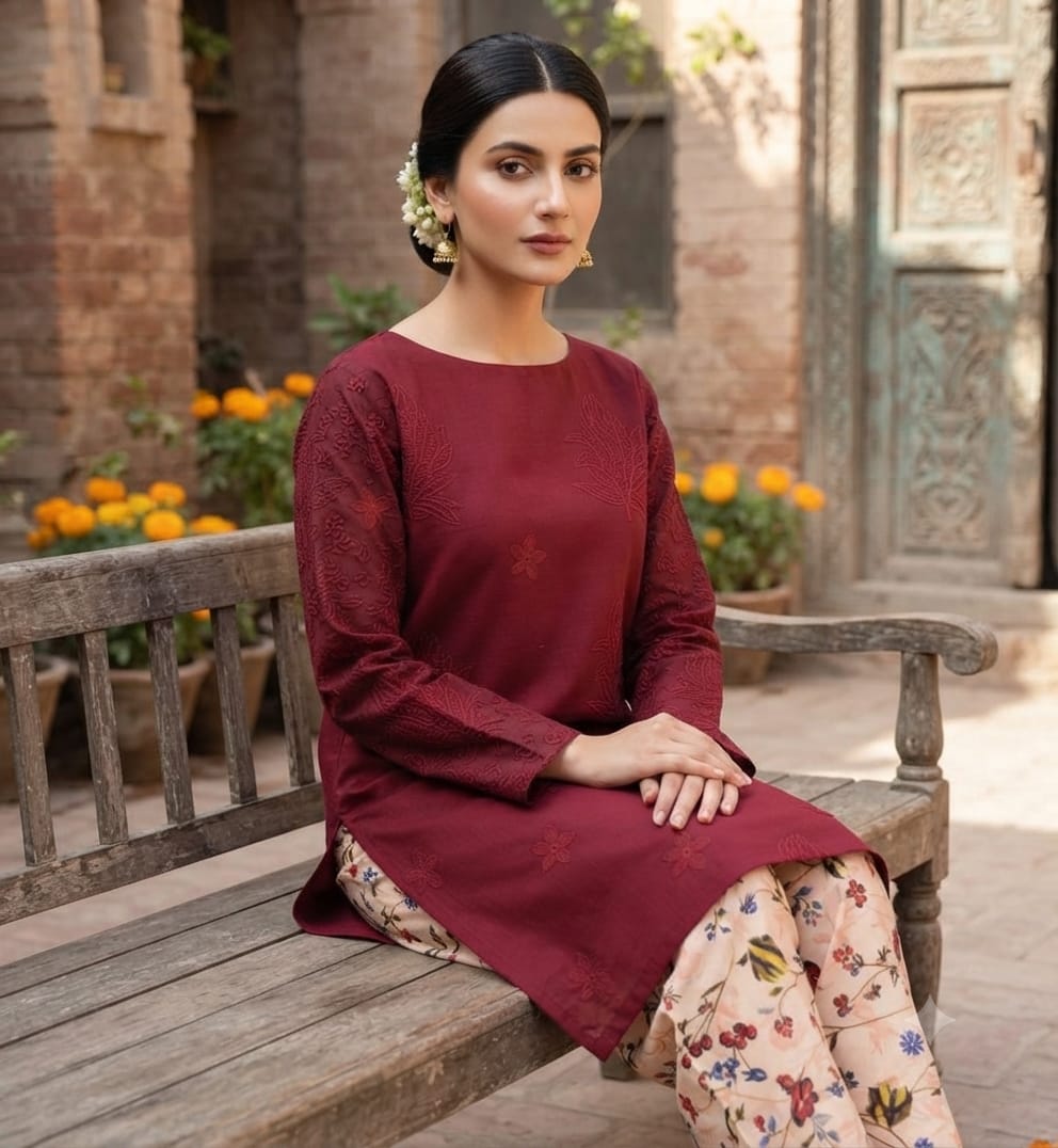 Maria.b 2pc cheicken kari embroidery d16