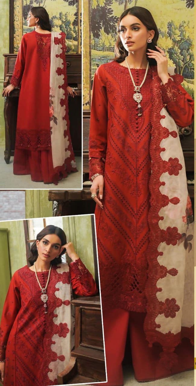 Heer chicken kari unstitch 3pc d171