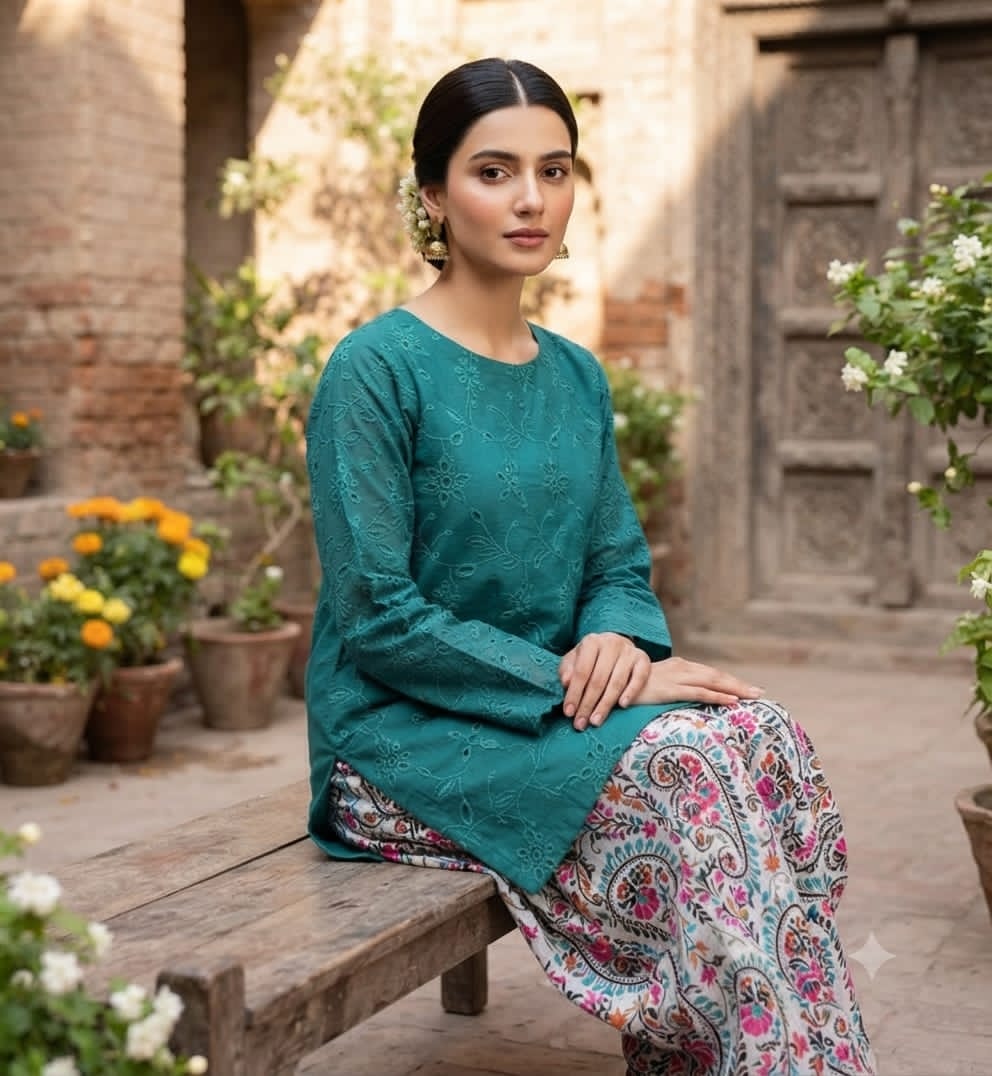 Maria.b 2pc cheicken kari embroidery d07