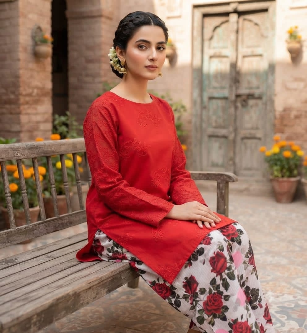 Maria.b 2pc cheicken kari embroidery d05