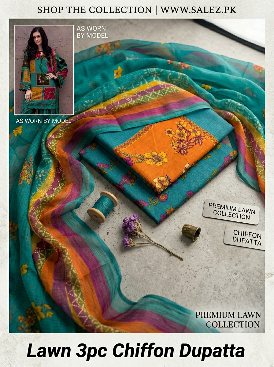 Lawn print 3pc unstitch - d1536