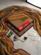 Lawn print 3pc unstitch - d1537