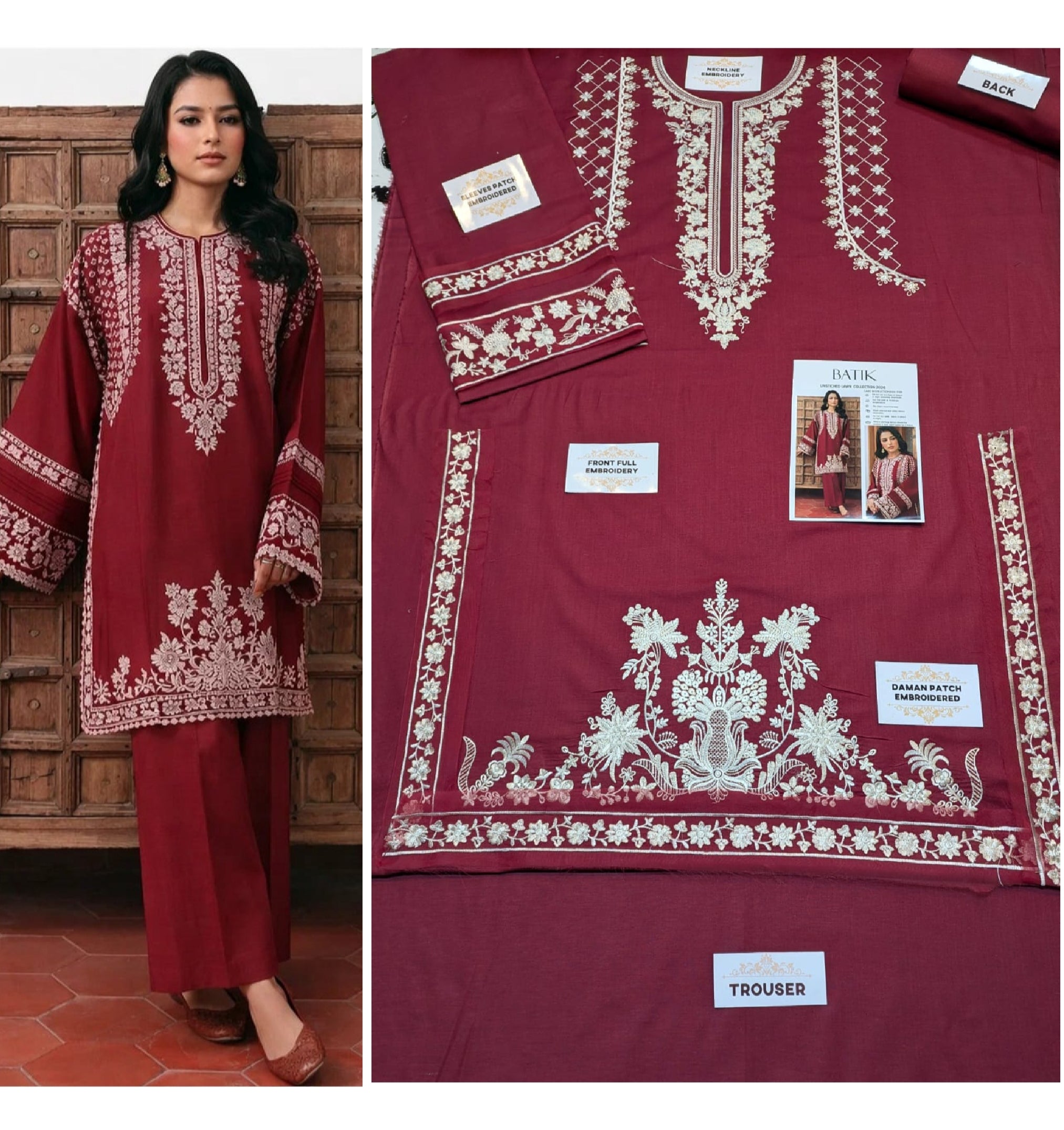 Lawn embroidery 2pc unstitch - d1503