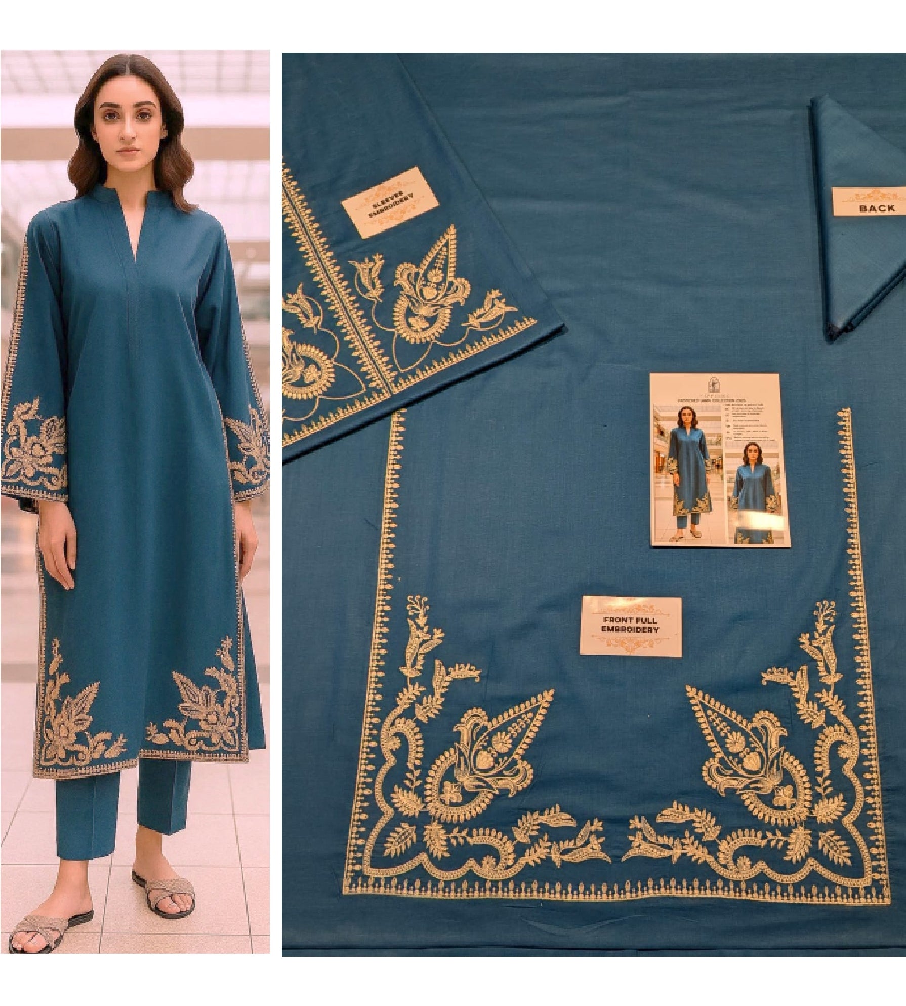Lawn embroidery 2pc unstitch - d1515