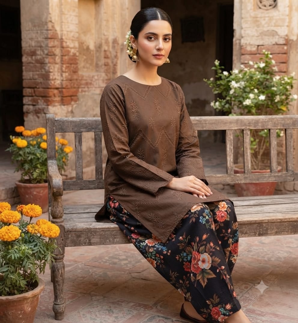 Maria.b 2pc cheicken kari embroidery d04