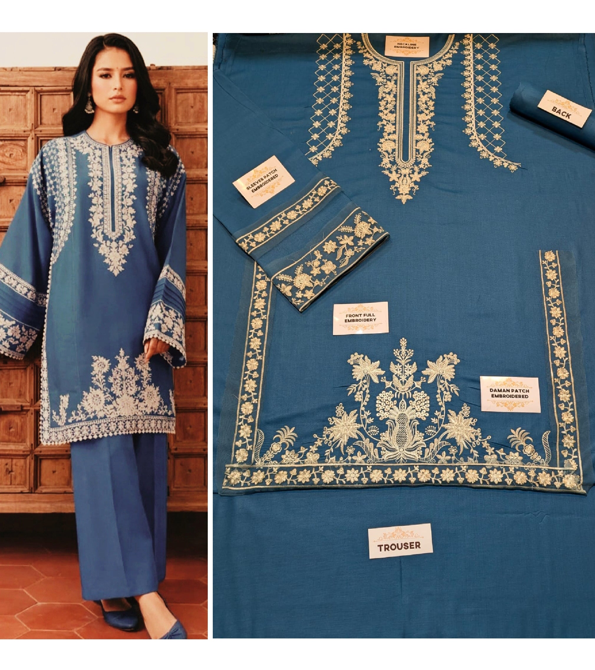 Lawn embroidery 2pc unstitch - d1504
