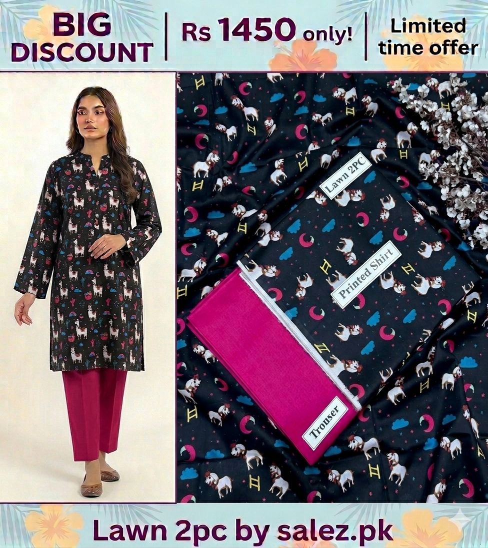 Lawn print 2pc unstitch - d1553