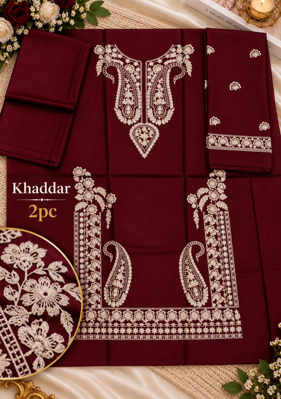 Premium khaddar 2pc embroidery | unstitch | Winter thumbnail 2