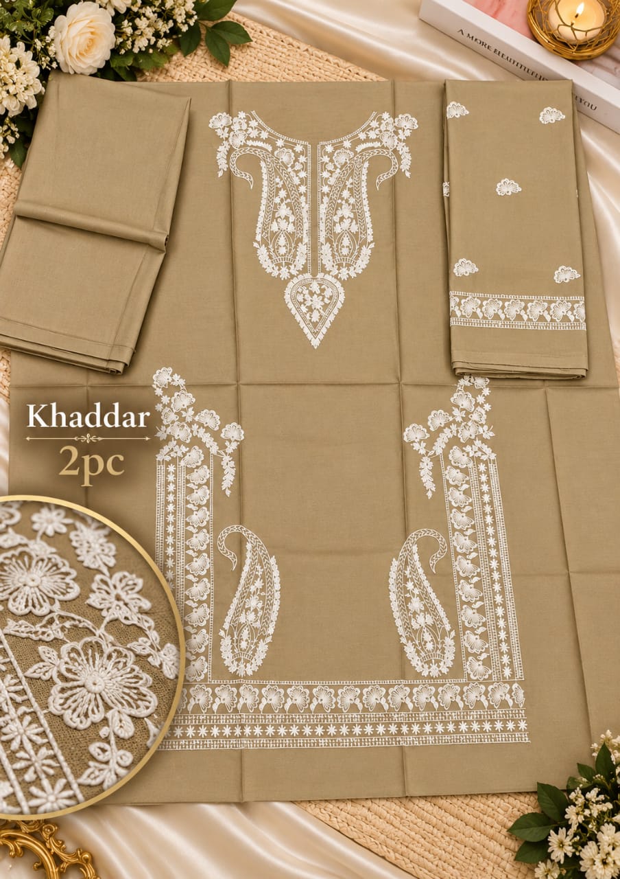 Premium khaddar 2pc embroidery | unstitch | Winter thumbnail 2