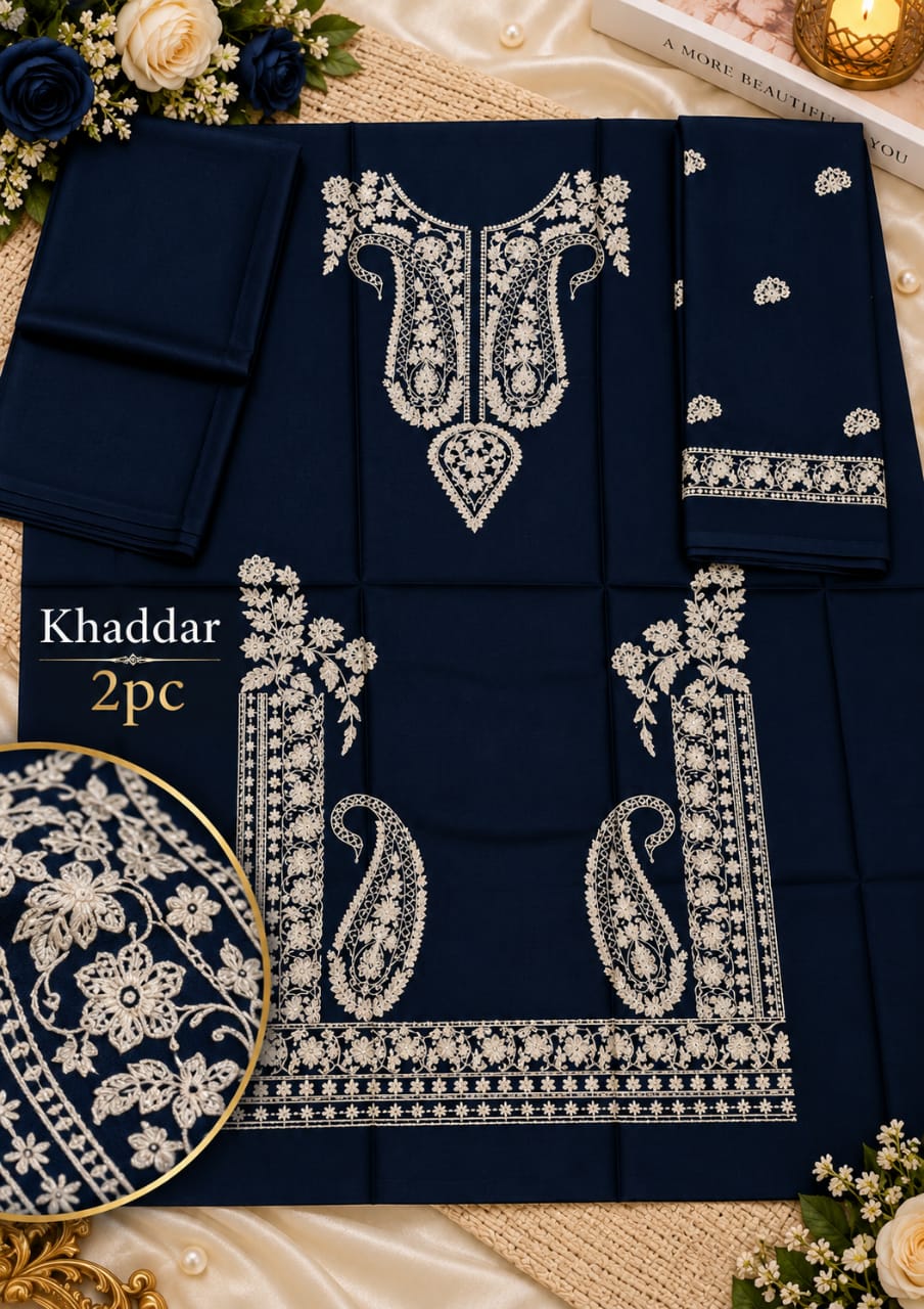 Premium khaddar 2pc embroidery | unstitch | Winter thumbnail 2