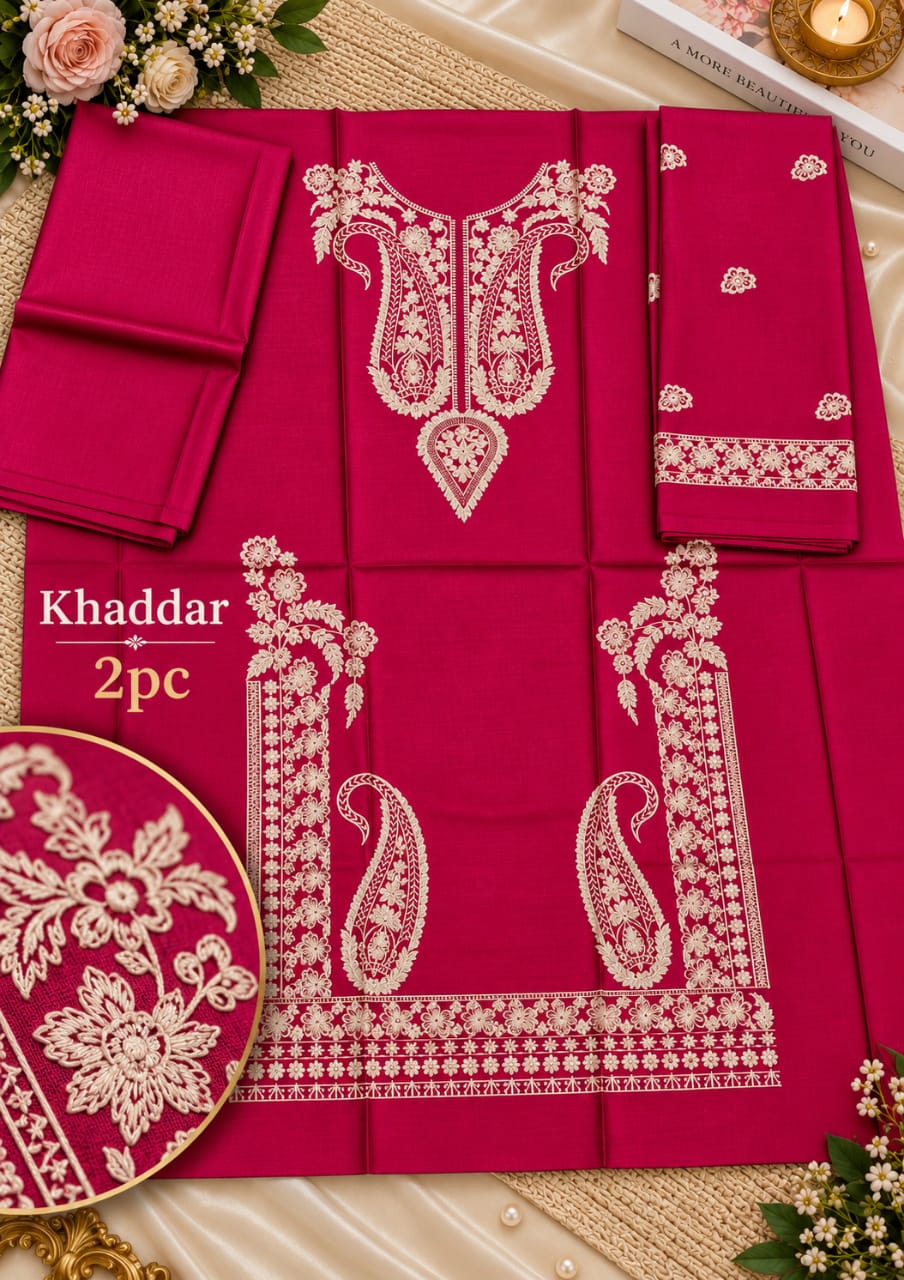 Premium khaddar 2pc embroidery | unstitch | Winter thumbnail 2