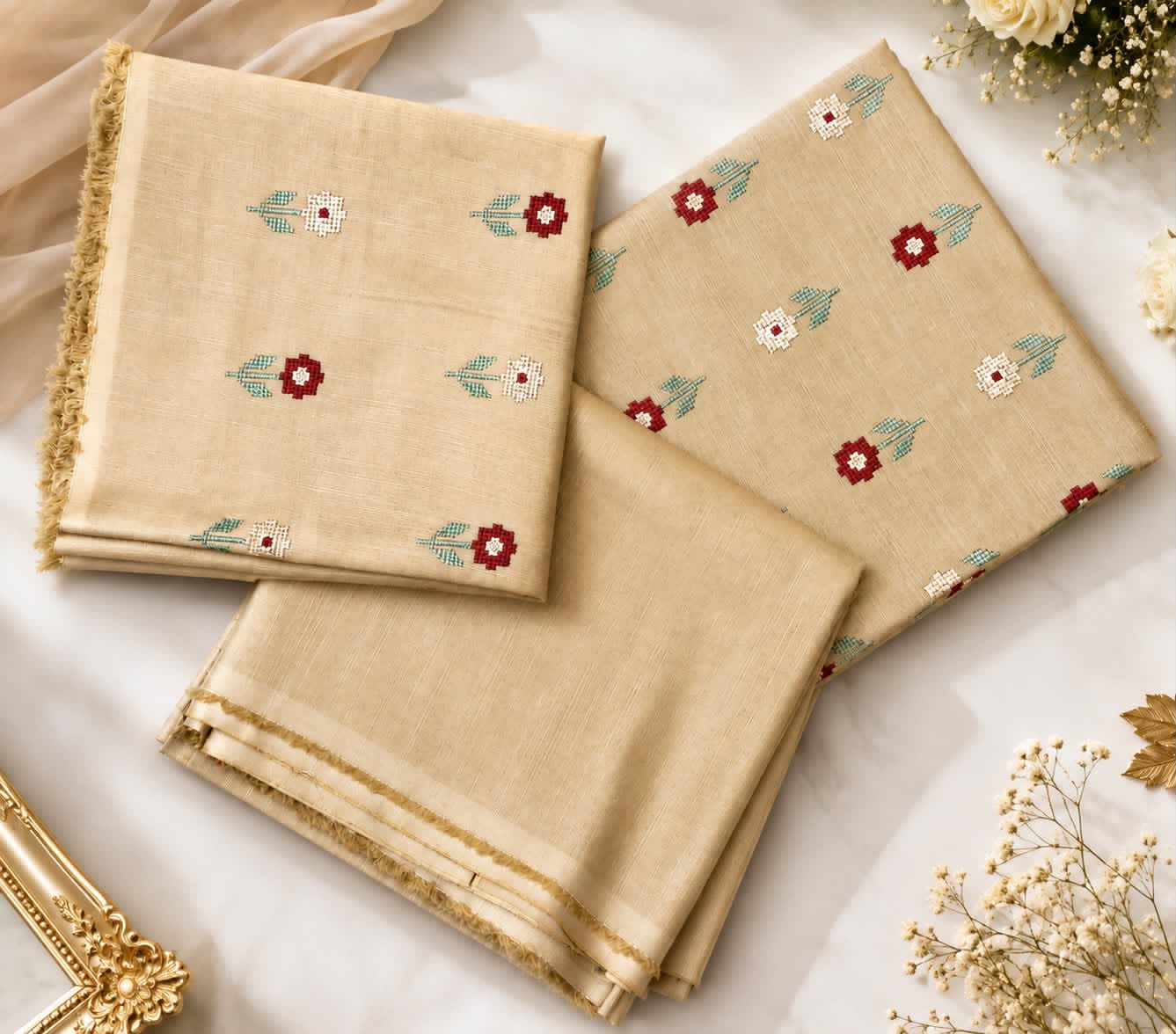 Premium khaddar 2pc embroidery | unstitch | Winter thumbnail 2