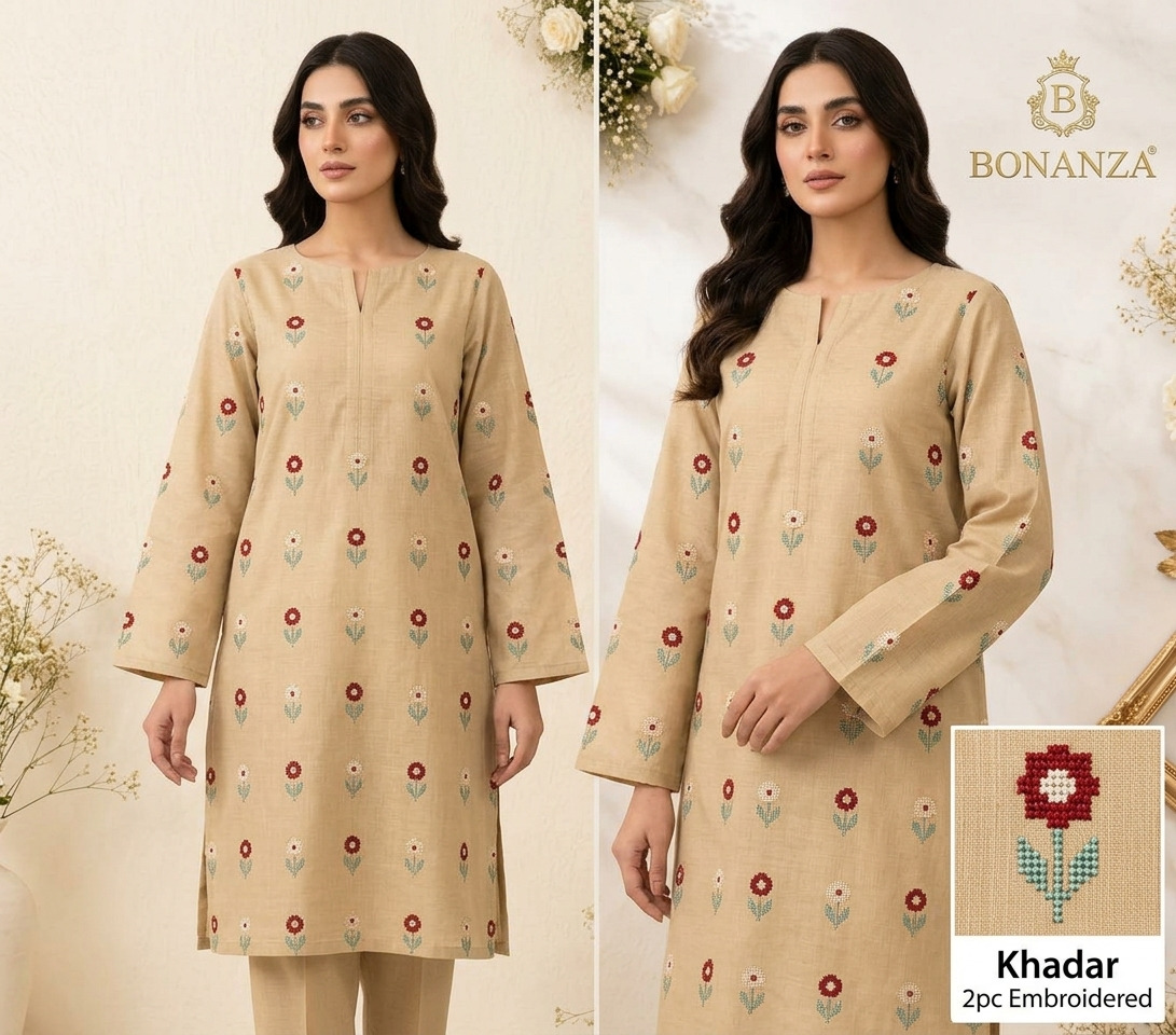 Premium khaddar 2pc embroidery | unstitch | Winter