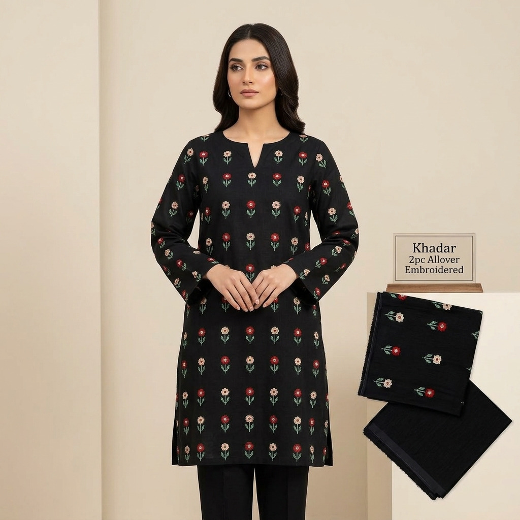 Premium khaddar 2pc embroidery | unstitch | Winter