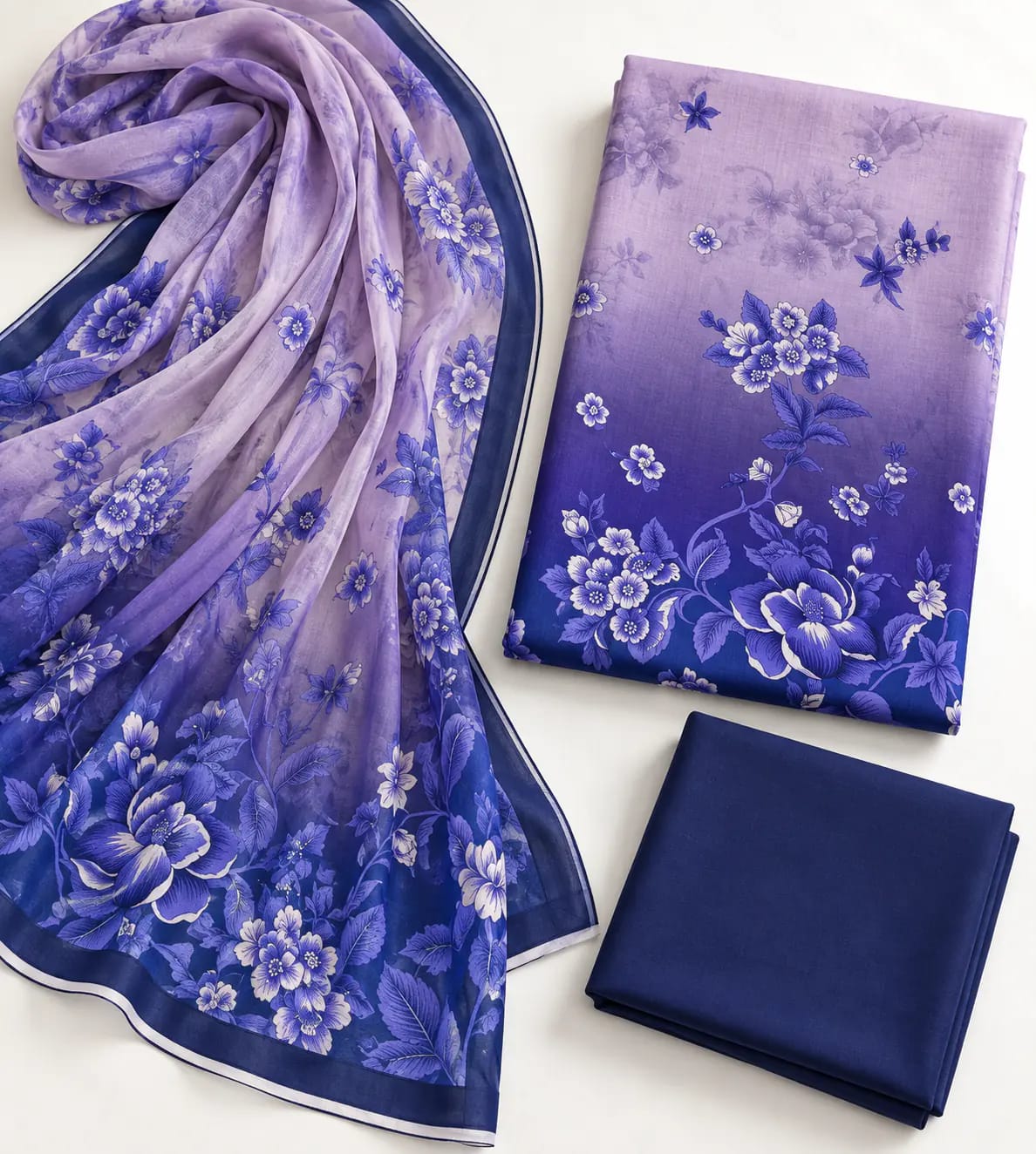 Original Dil-e-Aiyna دل آئینہ Brand | Fabric Viscos Linen with Bamber Dupatta | Unstitch thumbnail 2