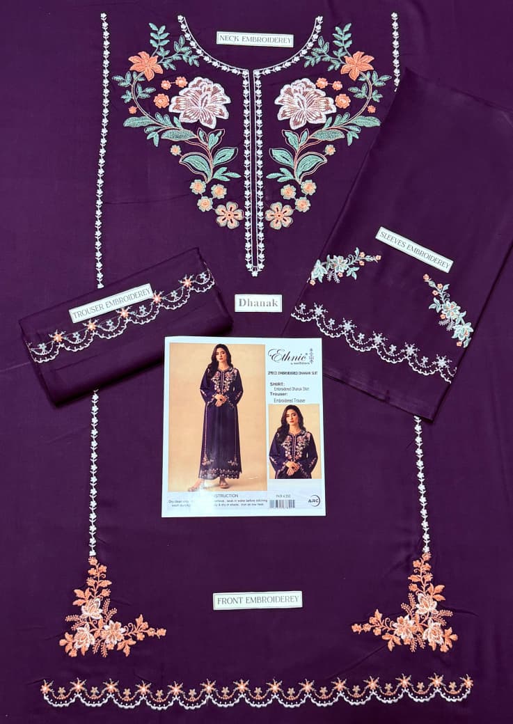 👑 Premium Dhanak 2-Piece Winter Designer Dress for Women thumbnail 2
