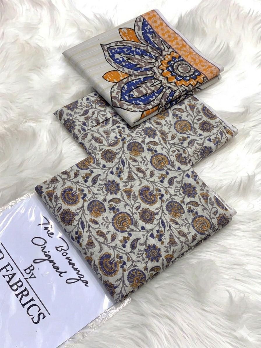 Brand IB Bonanza Lawn 3pc - Lawn dupatta - unstitch ib1003