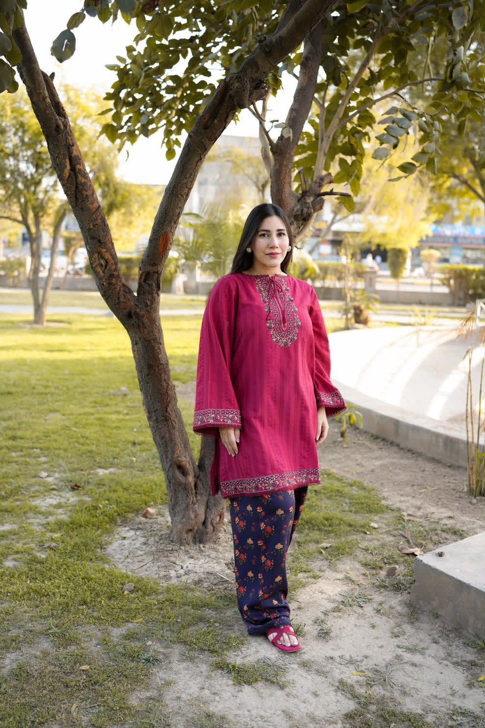 Fabric Premium Dhanak Embroidery 3pc | Unstitch