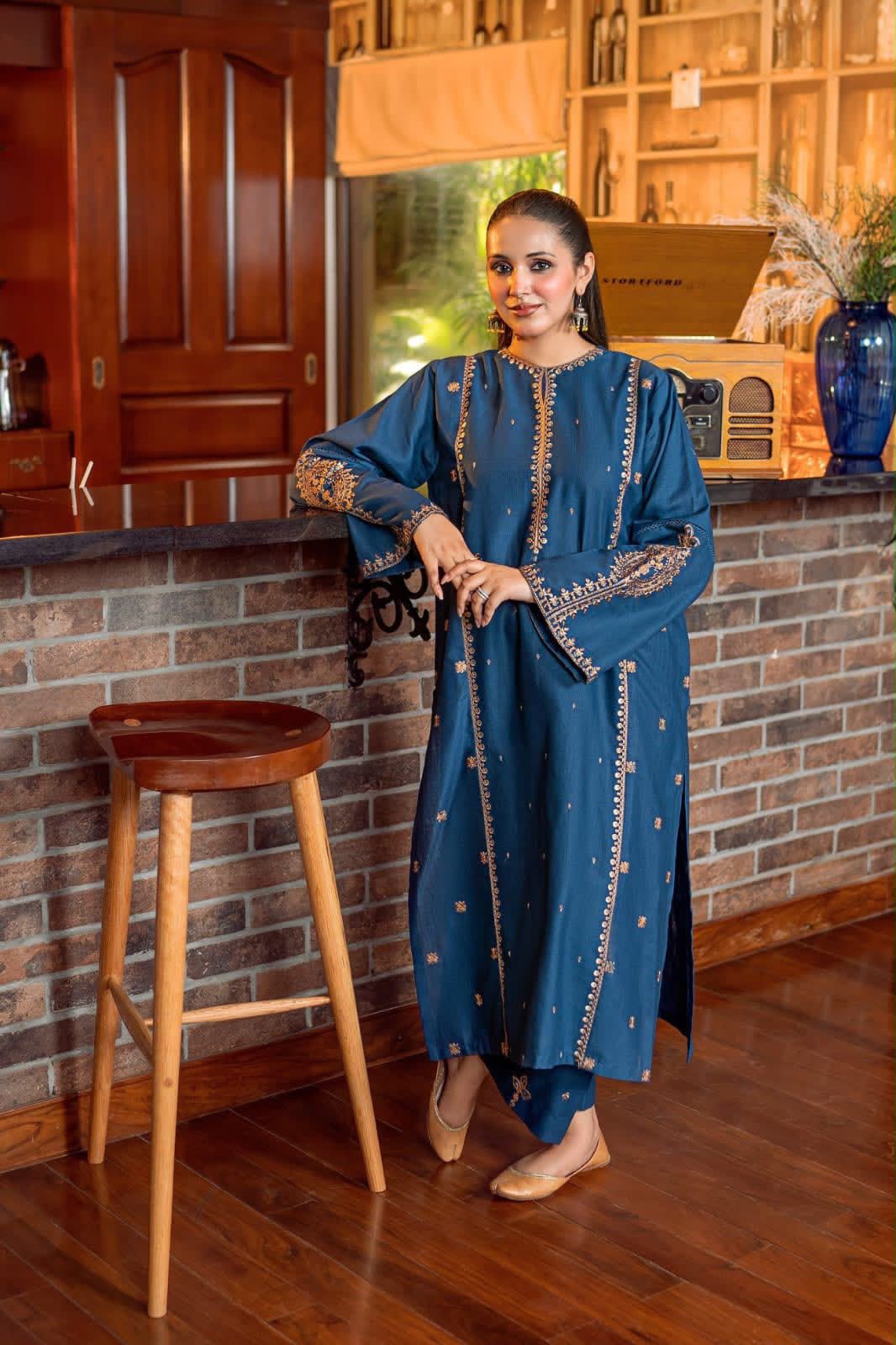 Fabric Premium Dhanak Embroidery 3pc | Unstitch