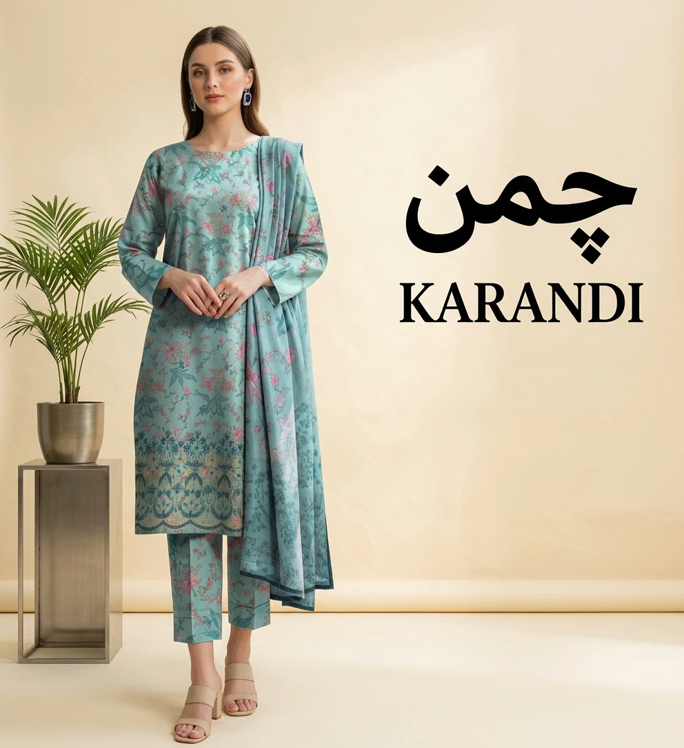 Original Chaman Brand Karandi 3pc winter | unstitch