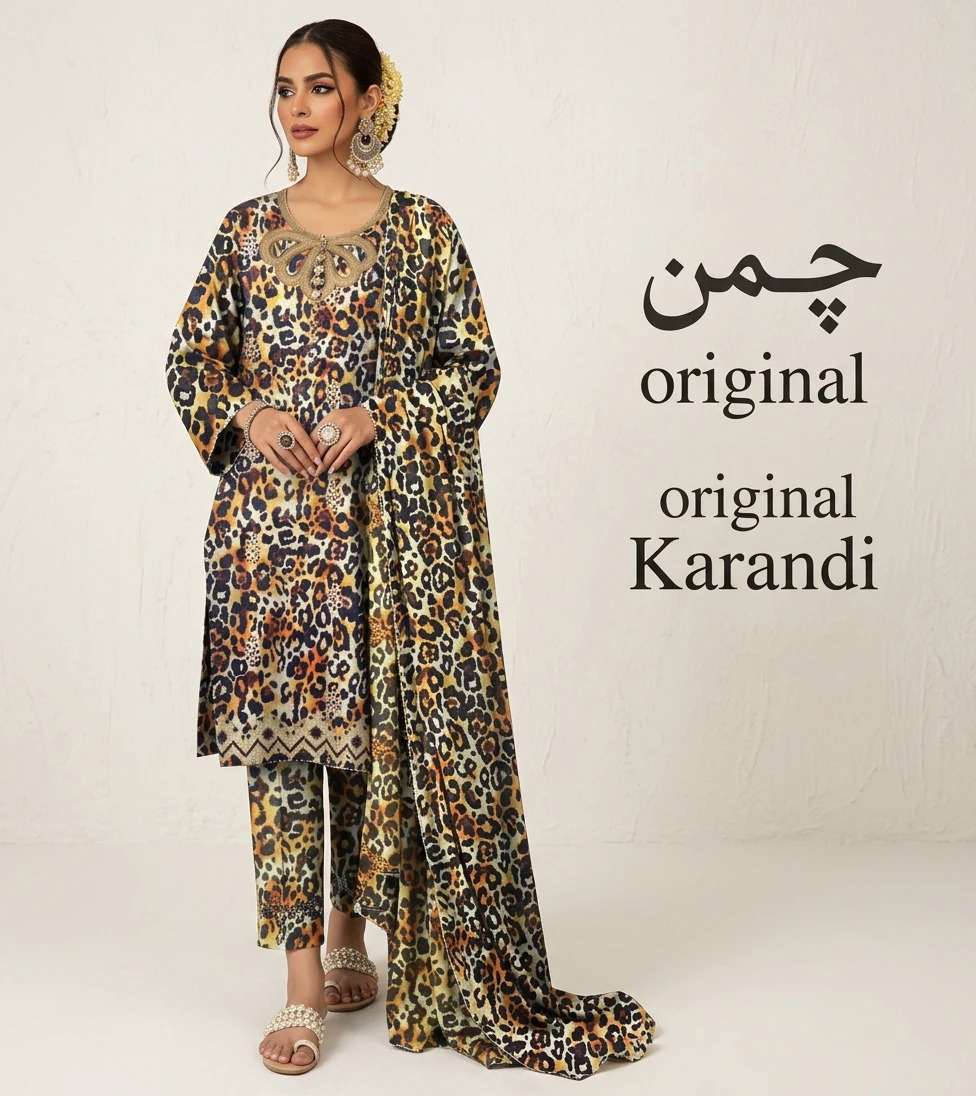 Original Chaman Brand Karandi 3pc winter | unstitch