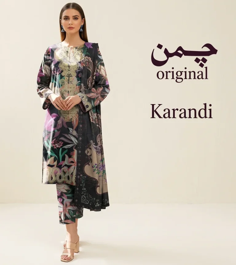 Original Chaman Brand Karandi 3pc winter | unstitch