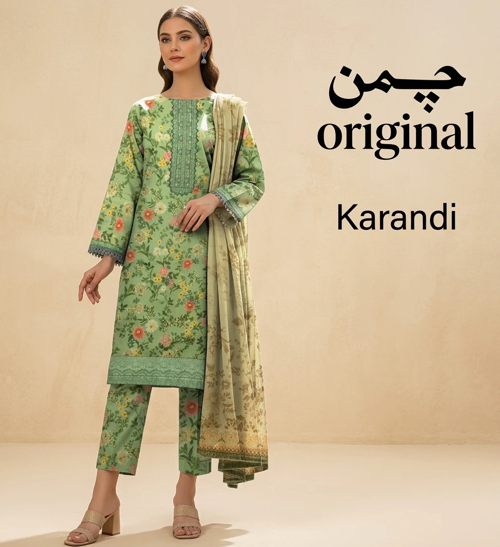 Original Chaman Brand Karandi 3pc winter | unstitch