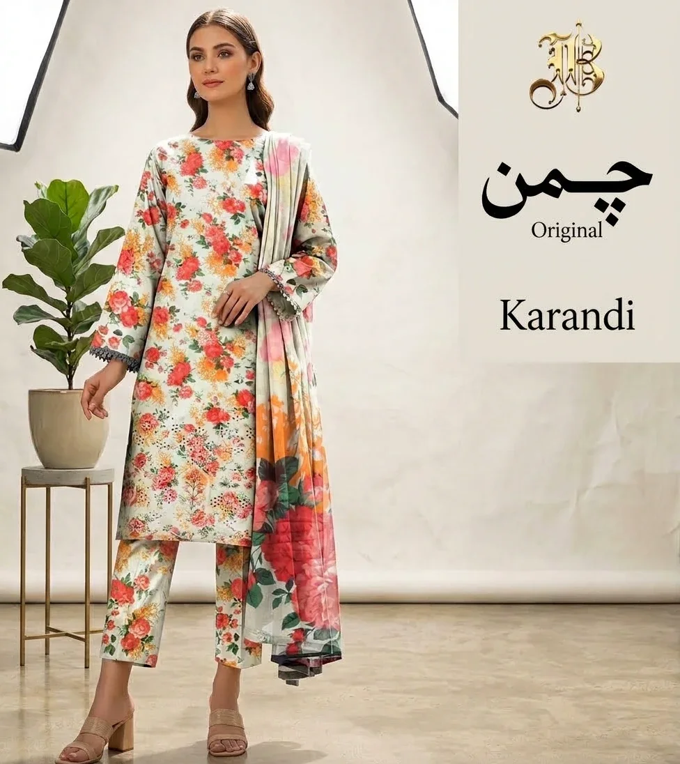 Original Chaman Brand Karandi 3pc winter | unstitch