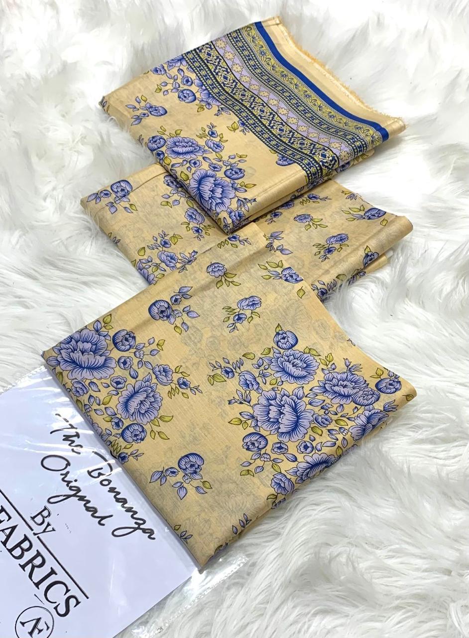 Brand IB Bonanza Lawn 3pc - Lawn dupatta - unstitch ib1006
