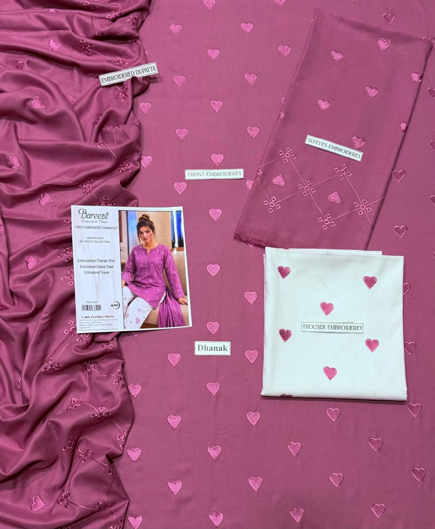 Fabric Premium Dhanak Embroidery 3pc | Unstitch thumbnail 2