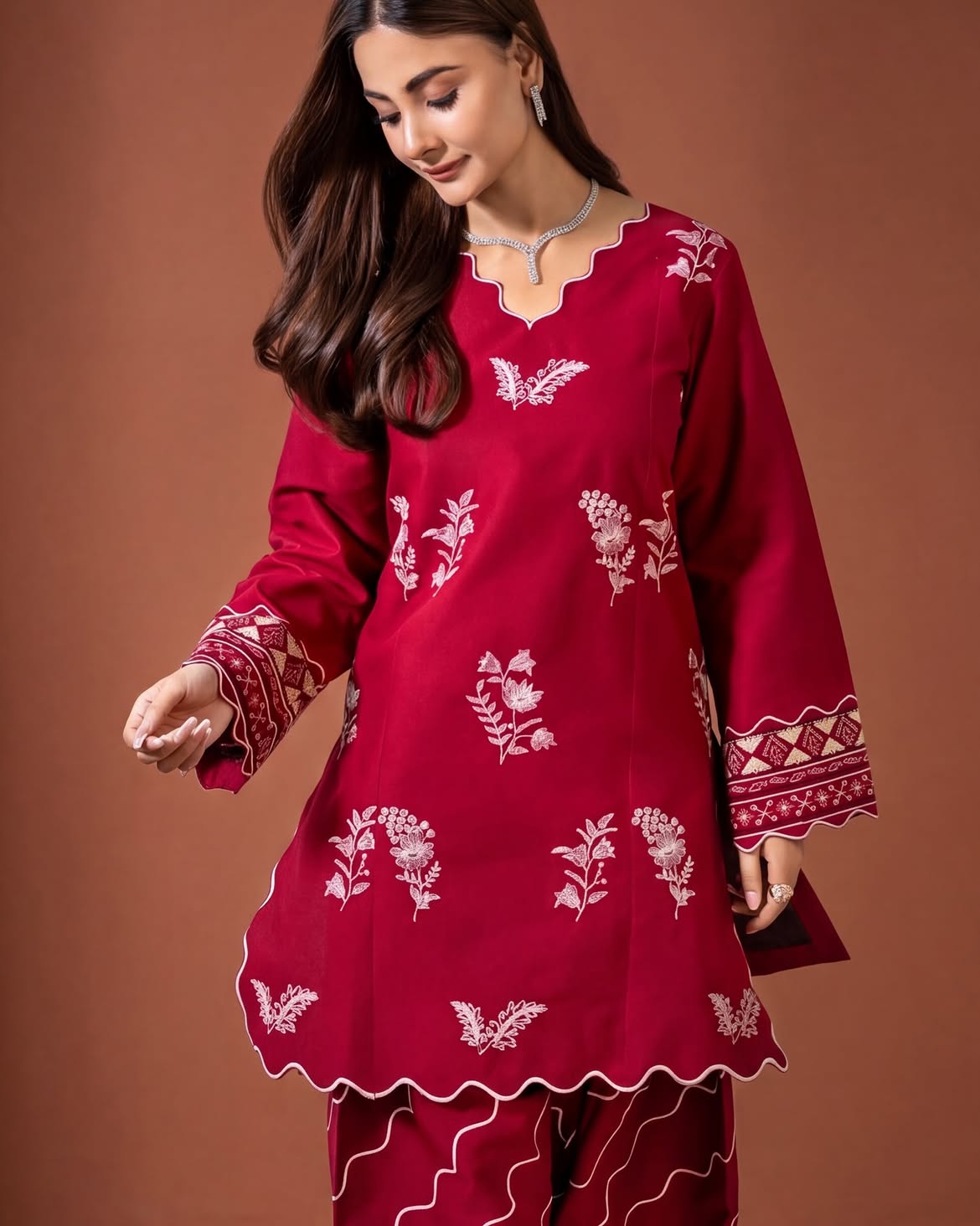 Rungrez Premium Dhanak Embroidery 3pc | Unstitch thumbnail 3