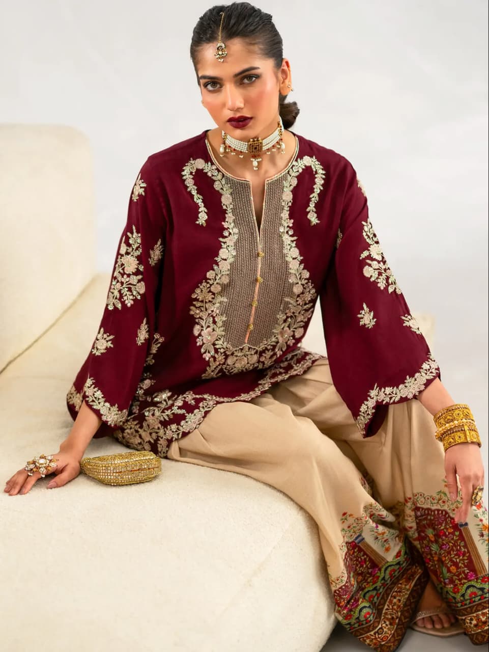Ethnic Premium Silk 2pc Heavy Embroidery | Unstitch