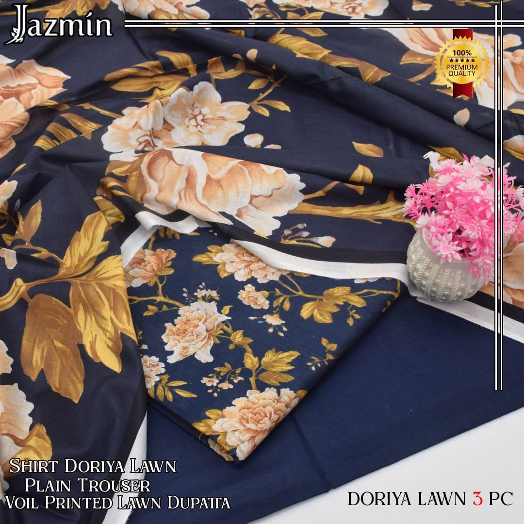 Brand Baroque Lawn 3pc - Lawn dupatta - unstitch br1002