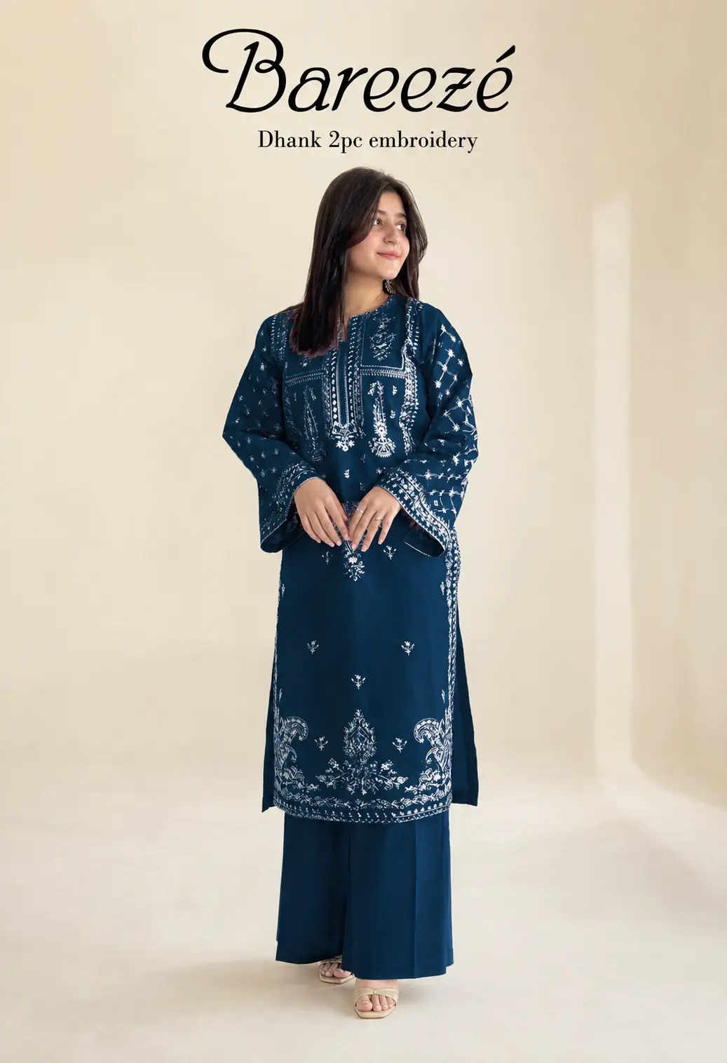 👑 Premium Dhanak 2-Piece Winter Designer Dress for Women